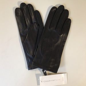 Charter club leather gloves – NWT